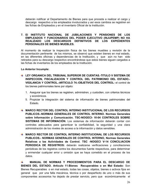 INFORME 004/2011-dfbn - Tribunal Superior de Cuentas