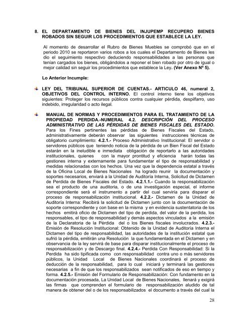 INFORME 004/2011-dfbn - Tribunal Superior de Cuentas