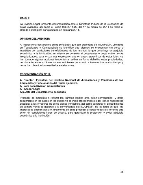 INFORME 004/2011-dfbn - Tribunal Superior de Cuentas