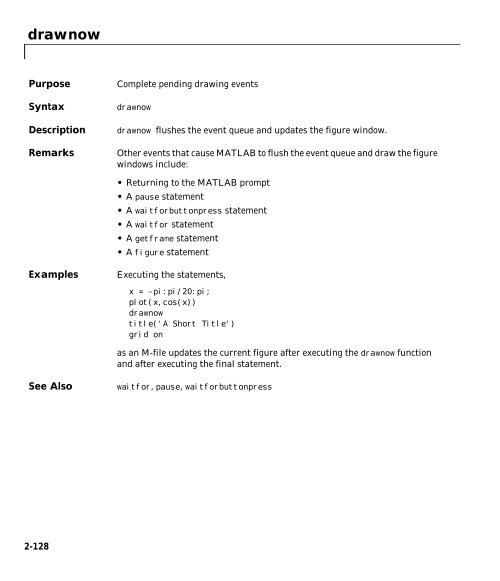 MATLAB Function Reference (Volume 2: Graphics)