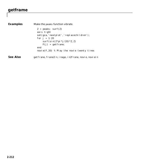 MATLAB Function Reference (Volume 2: Graphics)