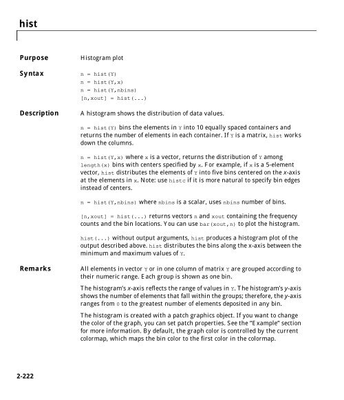 MATLAB Function Reference (Volume 2: Graphics)