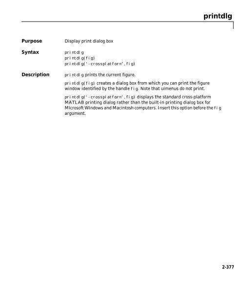 MATLAB Function Reference (Volume 2: Graphics)