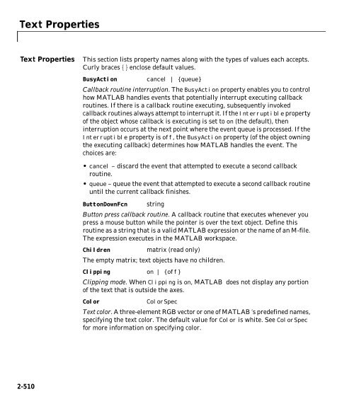 MATLAB Function Reference (Volume 2: Graphics)