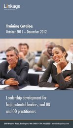 Leadership development for high-potential leaders ... - Linkage, Inc.