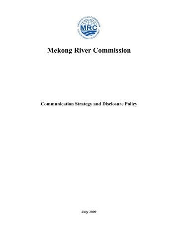 Communications Strategy - Mekong River Commission