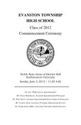 to view the commencement program booklet. - Evanston Township ...
