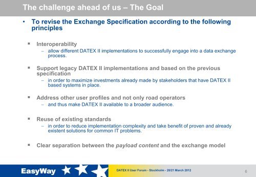 Datex II Exchange Specification