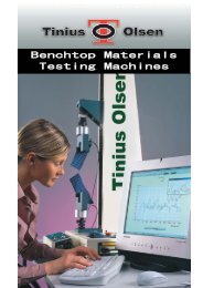 Benchtop Materials Testing Machines - Tinius Olsen