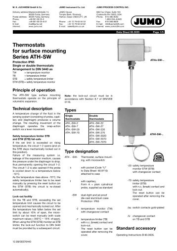 Thermostats for surface mounting Series ATH-SW - doc-station.ru