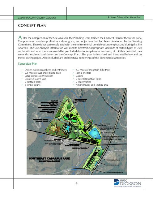 Master Plan for Rob Wallace Park - Cabarrus County