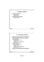 3. Stellar models I 3.1 Shooting method