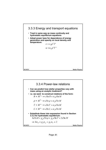 3. Stellar models I 3.1 Shooting method