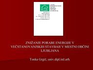 ZNIŽANJE PORABE ENERGIJE V ... - Ljubljana