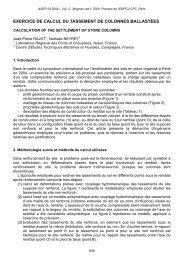 Exercice de calcul du tassement de colonnes ballastÃ©es