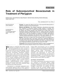 Role of Subconjunctival Bevacizumab in Treatment of Pterygium