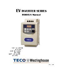 EV MODBUS Manual (250KB) - TECO-Westinghouse Motor Company