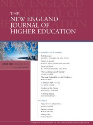 NEJHE's - New England Board of Higher Education