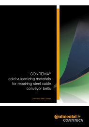 CONREMAÂ® cold vulcanizing materials for repairing steel cable ...