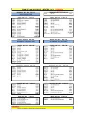 final exam schedule - winter 2013 revised - John Abbott College