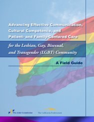 Advancing Effective Communication, Cultural ... - Joint Commission