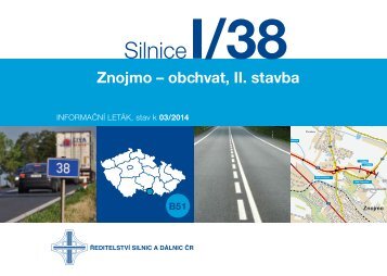 Silnice I/38 Znojmo - obchvat, II. stavba - ÅeditelstvÃ­ silnic a dÃ¡lnic