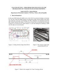 ANALYSIS OF LONG - TERM OPERATION INFLUENCE ON THE ...