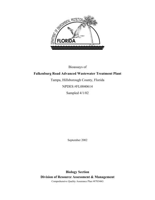 Bioassays of Falkenburg Road Advanced Wastewater Treatment Plant