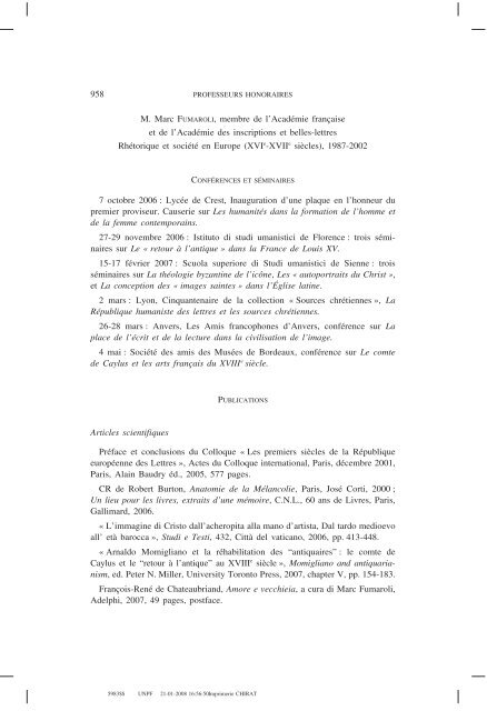 annuaire partie 4 pdf - Cours et travaux - Collège - Collège de France