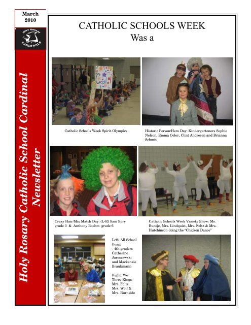 March 2010 School Newsletter - Holy Rosary