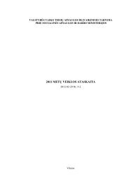2011 metų veiklos ataskaita - Valstybės vaiko teisių apsaugos ir ...