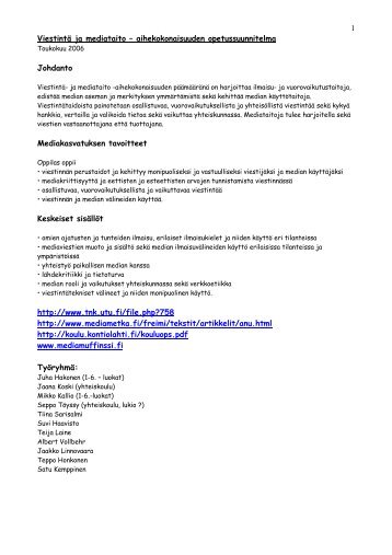 ViestintÃ¤ ja mediataito - orivedenkoulut.net