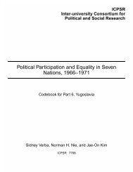 Political Participation and Equality in Seven Nations, 1966–1971