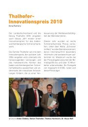 Thalhofer- Innovationspreis 2010