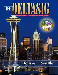 Join us in Seattle Join us in Seattle - Delta Sigma Pi