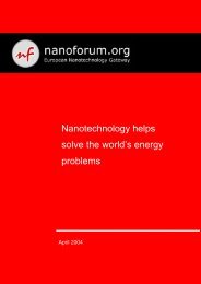 Nanotechnology helps solve the world's energy problems