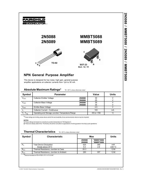 20 pieces MMBT5089 NPN SMT Transistor