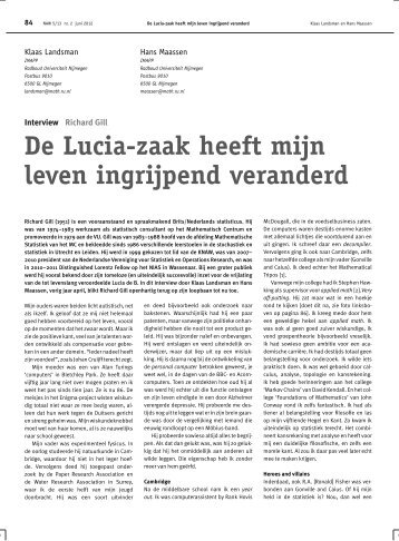 De Lucia-zaak heeft mijn leven ingrijpend veranderd - Nieuw Archief ...