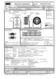 Datenblatt / Specification - Vacuumschmelze