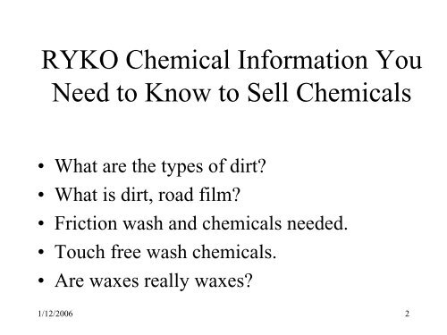 Chemicals and Programs that Deliver - Ryko Car Wash ...