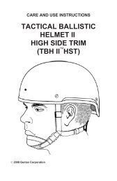tactical ballistic helmet ii high side trim - Gentex Corporation