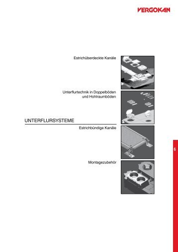 Katalog 2013 UNTERFLURSYSTEME - Vergokan