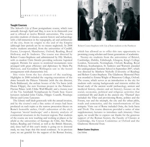 Annual Report 2007-8 - The British School at Rome