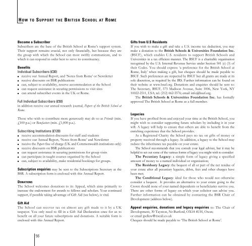 Annual Report 2007-8 - The British School at Rome