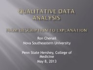 Qualitative Data Analysis Description to Explanation