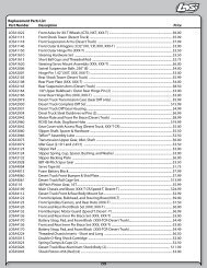 Replacement Parts List Part Number Description Price ... - Losi