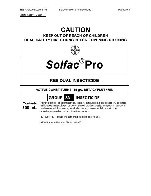 solfac pro residual insecticide - Agtech.com.au