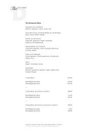 The Restaurant Menu Langustinos aus ... - The Dolder Grand