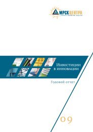 Годовой отчет 2009 - МРСК Центра