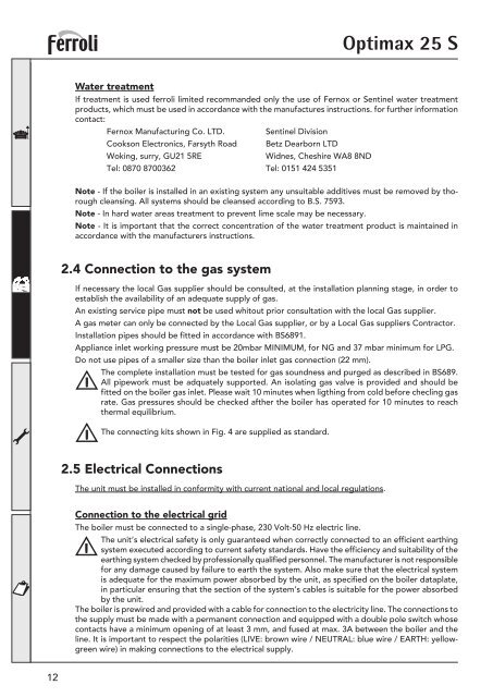 Optimax 25 S Manual - Ferroli